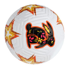 Soccer Ball Size 5 High Elasticity PU Leather Rubber White for Matches