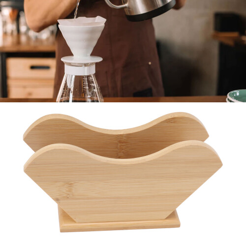 Coffee Filter Paper Organizer - Storage Rack for Cone & Flat Bottom Filters