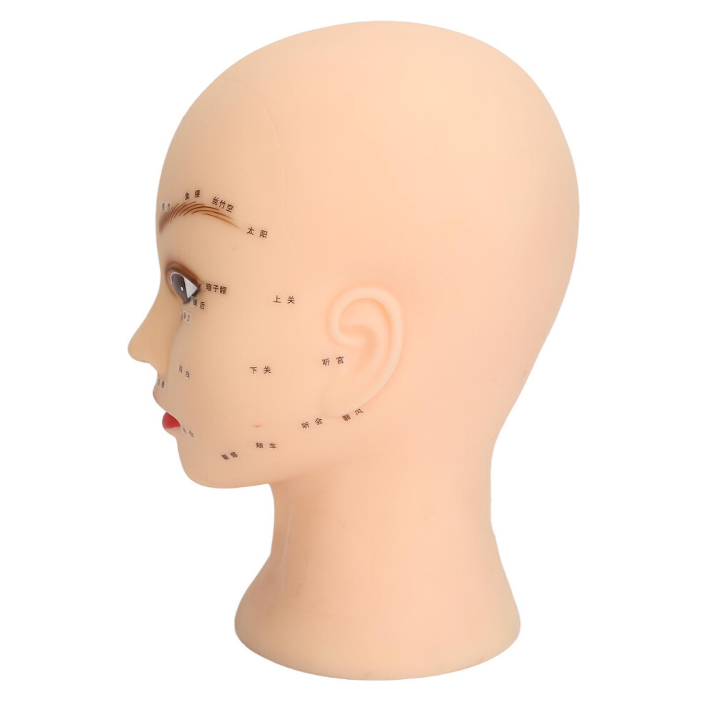 Realistic Soft Mannequin Head for Eyelash & Makeup Practice, PVC Base
