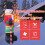 8ft Waterproof Outdoor Inflatable Nutcracker with LED Lights for Garden Yard 5