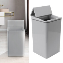 Desktop Sensor Mülleimer mit USB-Aufladung, faltbarer Deckel, 9L, intelligentes Induktions-Nachtschrank, für Schlafzimmer, Badezimmer, Büro