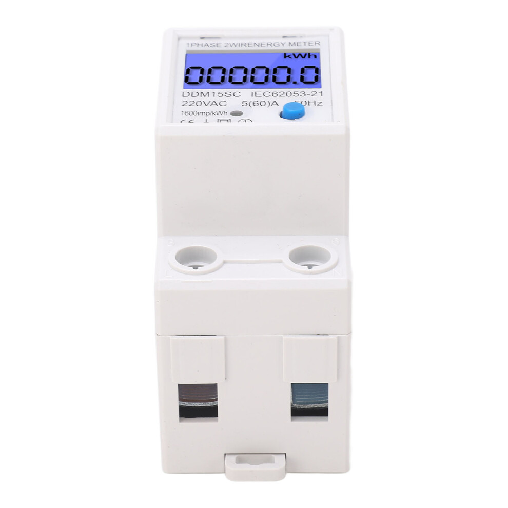 Lcd Digital Energy Meter 5A 220Vac Single Phase Electricity Monitor 7891336284027