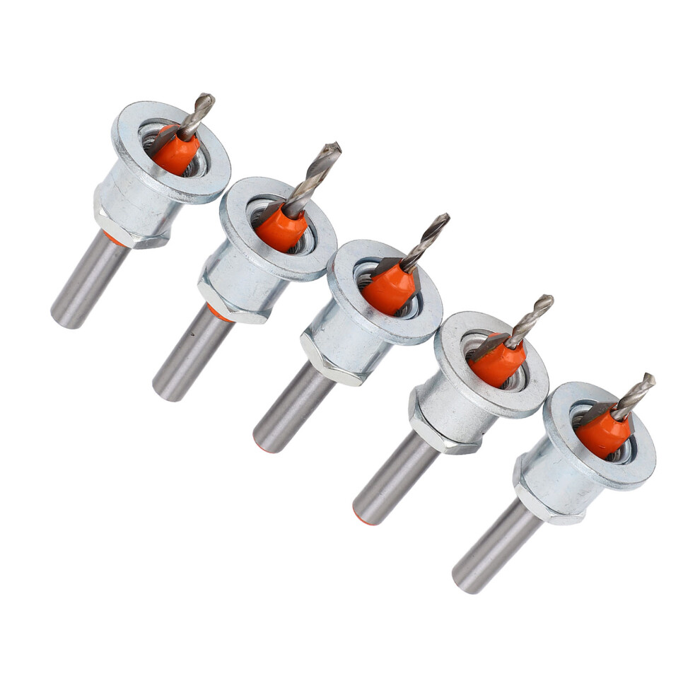 Wood Drilling 5Pcs Countersink Bit Set With Adjustable Depth Feature 8401336286359