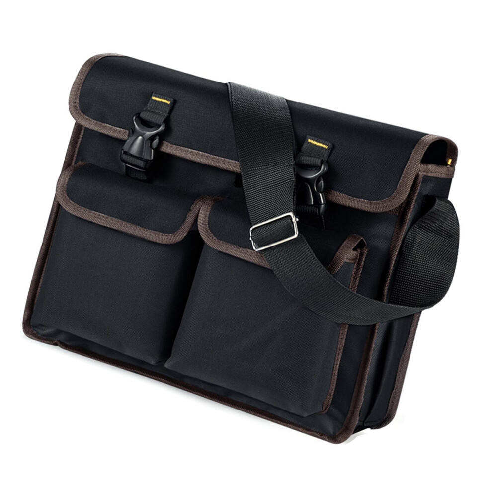 Large Capacity Electrician Tool Bag Oxford Cloth Messenger Bag For Repair & Installation Black 6951336286573