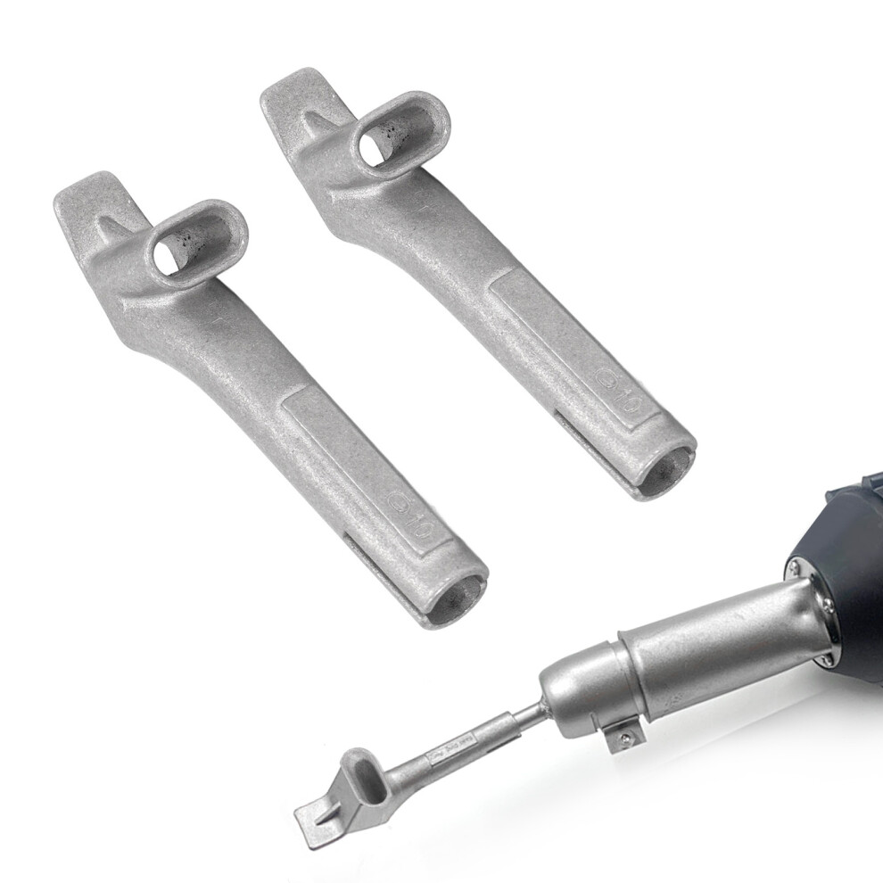 2Pcs Heat Gun Nozzle 5X10mm Oval Head 8Mm End Stainless Steel Welding Tips 7651336286618