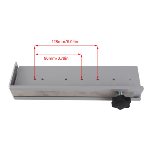 Aluminum Alloy Handle Punching Locator 7 Holes Adjustable Silver 1