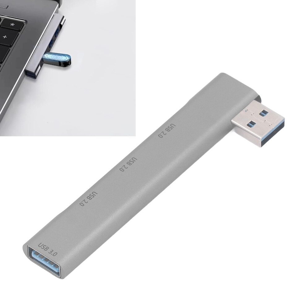 Usb Hub Dock 4 Ports Usb3.0 5Gbps Aluminium Alloy Plug & Play Otg For Pc 6941336296313