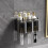 Wall Mounted Toothbrush Holder 3 Cups Black Plastic Hygienic Durable 8