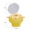 Foldable Yellow Silicone Popcorn Bucket with Handle, Large Capacity 2