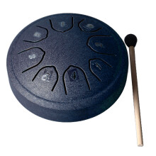 4.5 Inch 8 Tone C Key Navy Blue Carbon Steel Tongue Drum for Adults & Beginners