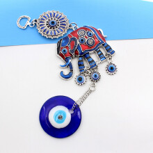 Elefantenauge Auto Anhänger Glücksbringer Exquisiter Talisman Blauer Augenschlüsselanhänger für Büro Wand Fenster Tür