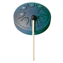 4.5 Inch 8 Tone Carbon Steel Tongue Drum for Kids & Adults Green