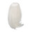 1/6 White Long Straight High Temp Silk Ball Jointed Doll Wig 1