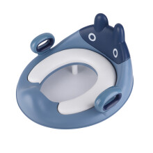 Kinder-WC-Sitz Soft Spritzschutz Rutschfest Babypott Sitz mit Griffen für Jungen und Mädchen Himmelblau
