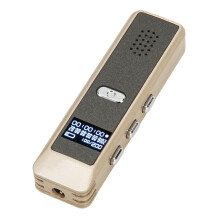 Stimmaktivierter Recorder AI Intelligenter HD-Geräuschreduzierung MP3-Player Mini-Sprachrecorder Grau-Spiegeloberfläche Goldgehäuse 16GB