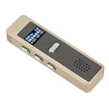 Sprachaktivierter Recorder AI Intelligenter HD-Geräuschreduzierung MP3-Player Mini-Sprachrekorder Grau Spiegeloberfläche Goldgehäuse 8GB