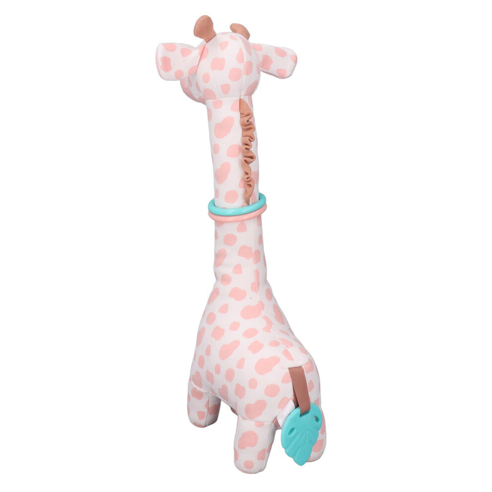 Cute Plush Giraffe Teether Toy - 37X13.5cm Infant Gift Pink