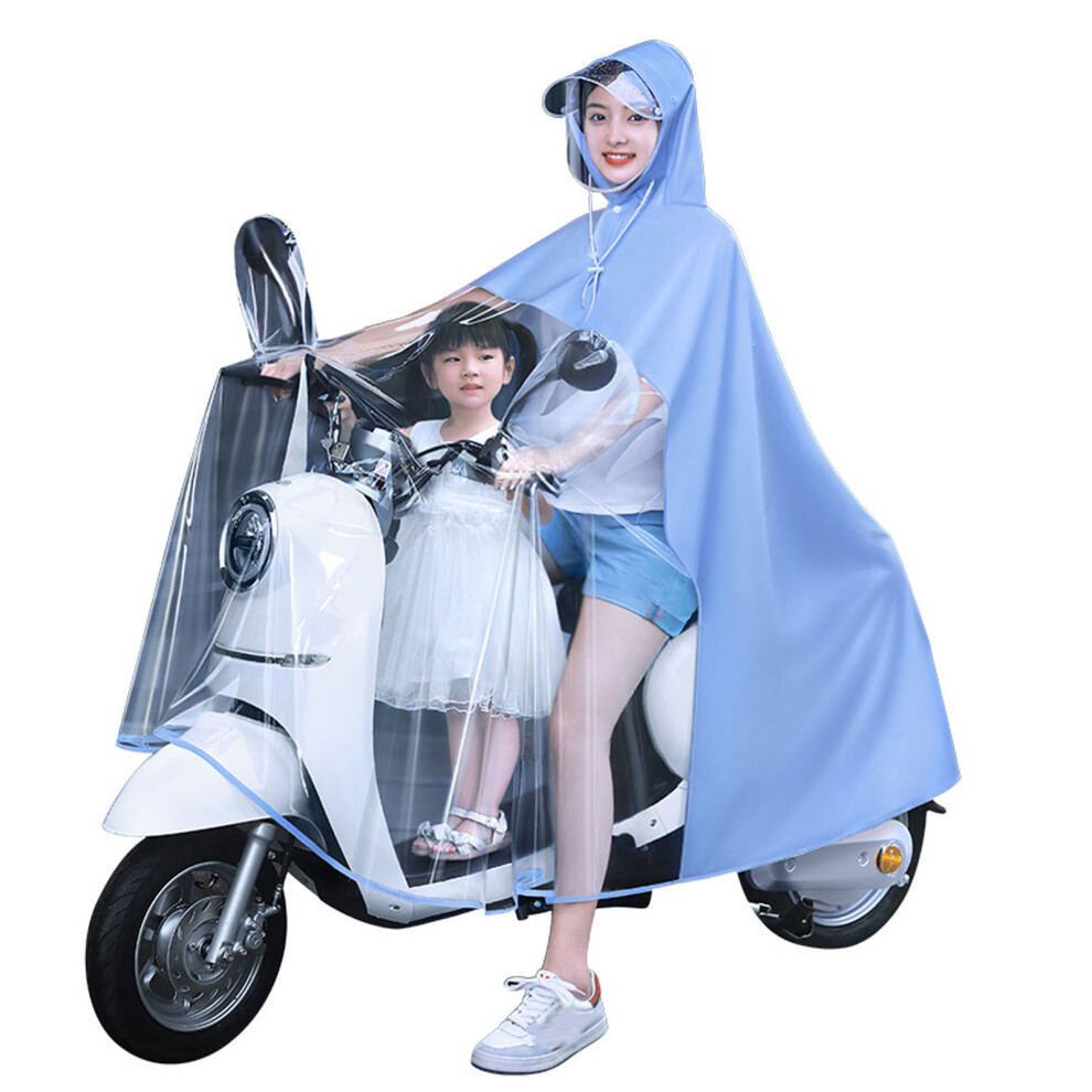 Long Transparent Pvc Rain Poncho For Motorcycles, Windproof & Waterproof 8721336333601