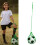 Elastic Nylon Folding Football Kick Trainer for Practice Green 5