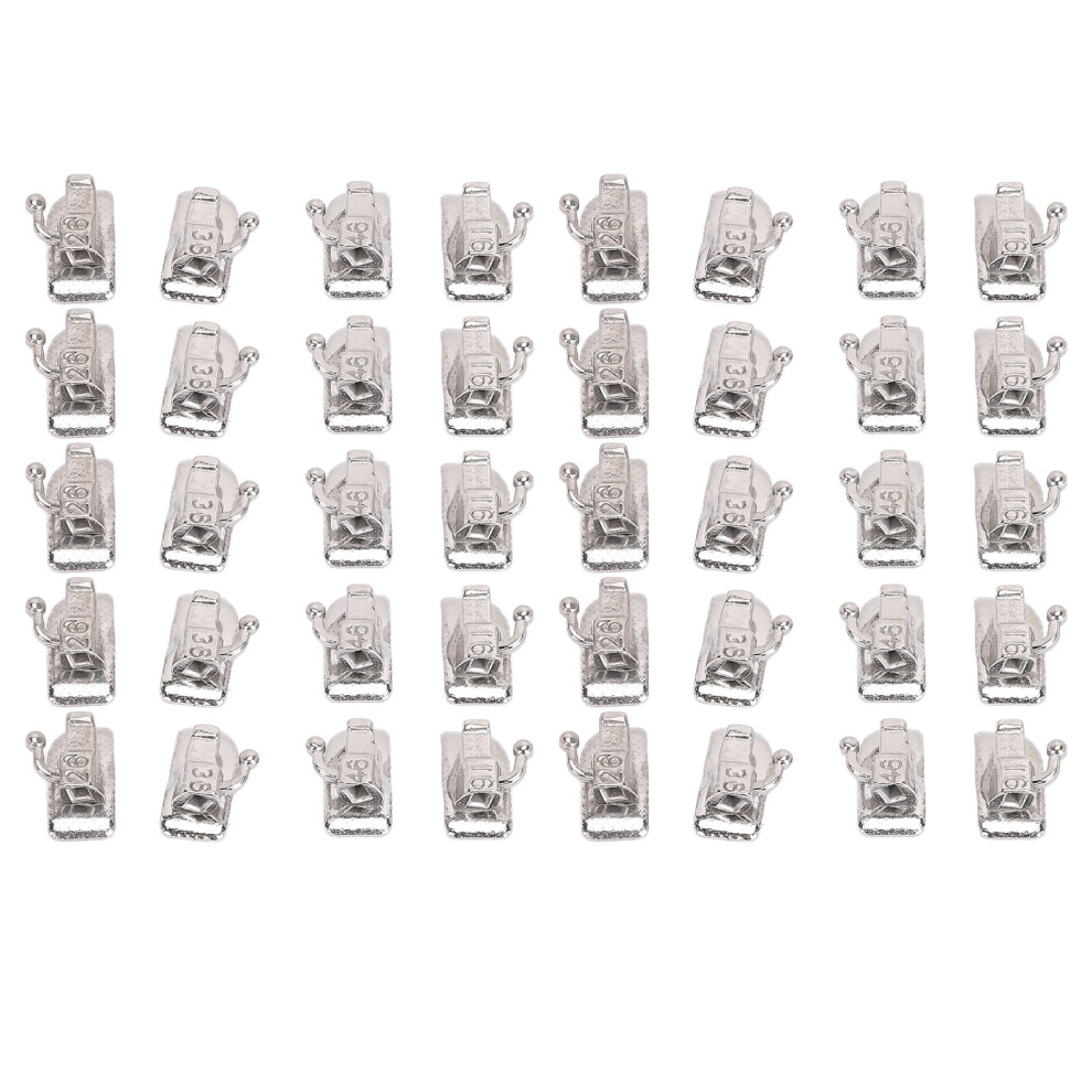 40pcs Bondable Buccal Tube 0.022in Roth Metal Teeth Brackets for Orthodontics