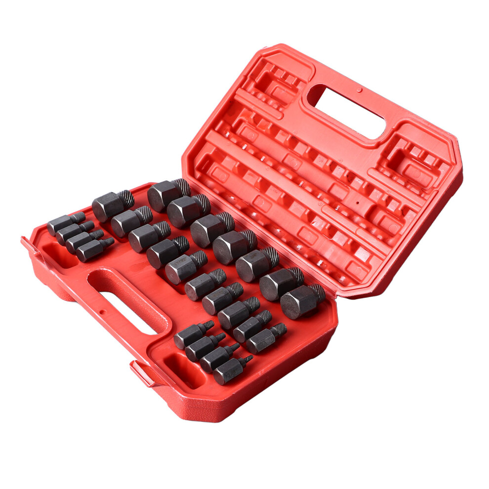 25Pcs Chrome Vanadium Steel Screw Extractor Set For Damaged Bolt Removal 4961336341426