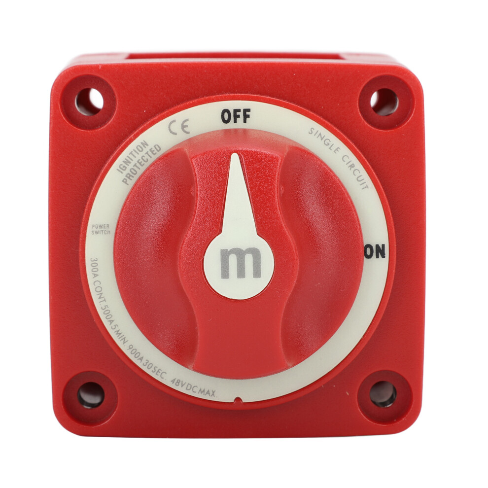 300A Dc12-48V Heavy Duty Battery Disconnect Switch Â On/Off Red 3761336345100
