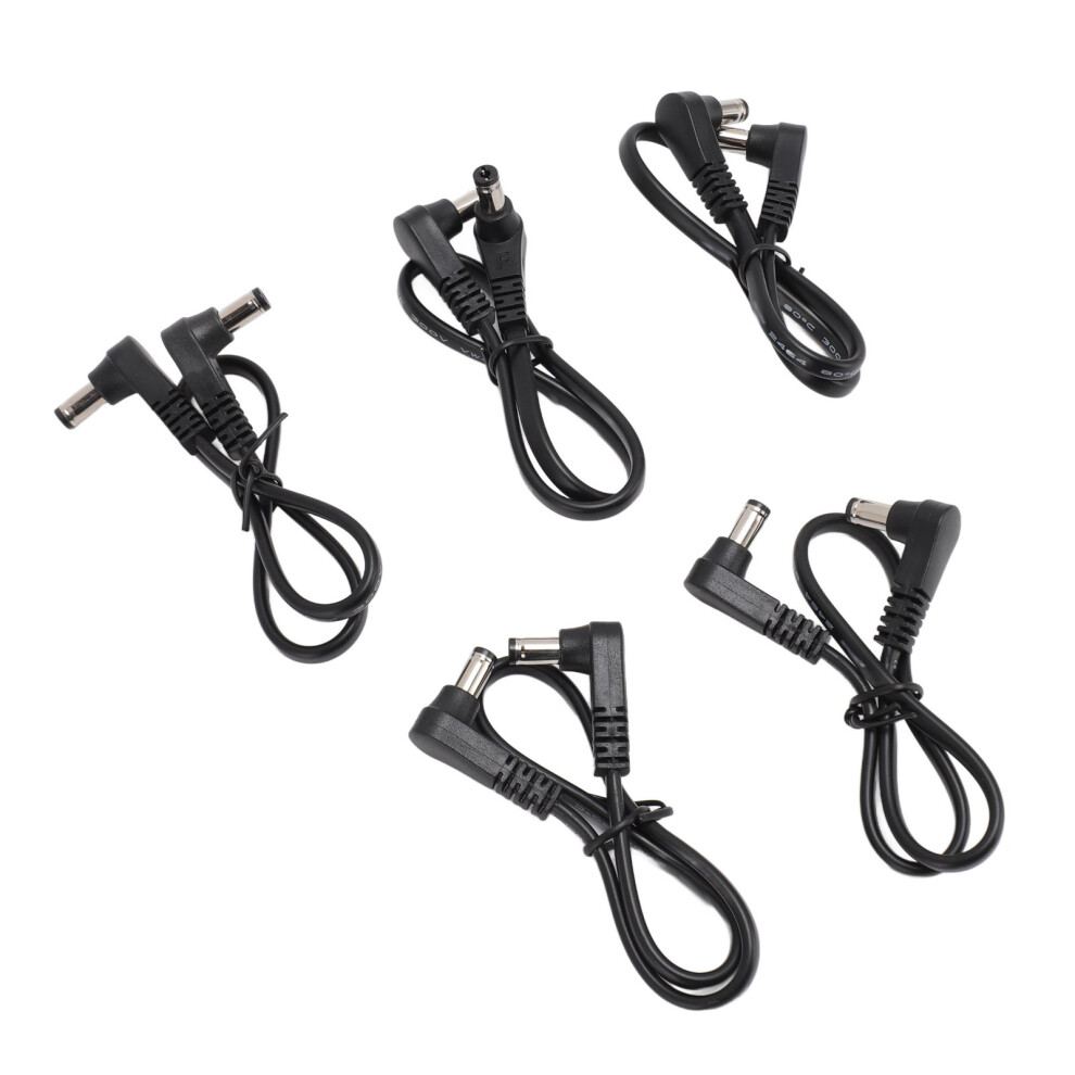 Dc Power Cable Extension 5Pcs 11In 90 Male To Male 5.5X2.1mm 8421336348000