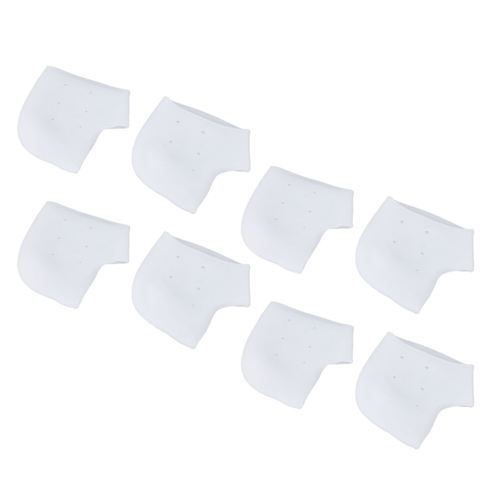 Silicone Heel Protectors 4 Pairs Breathable Cushions for Plantar Fasciitis