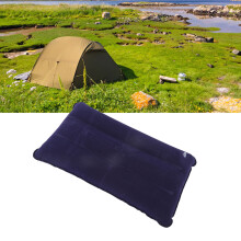 Inflatable PVC Pillow for Camping Hiking Blue, 440x270mm
