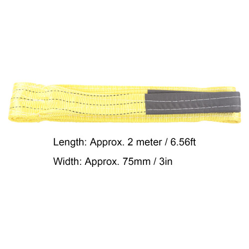 3T Flachheber mit Doppel-Drehverschlüssen Polyester-Gurt Hebeseil für Industrielager 2 Meter 1