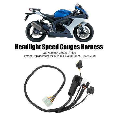 Headlight Wire Harness for GSX‑R600 750 2006–2007 Replacement 2
