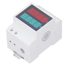 Über-/Unterspannungsschutzgerät Automatische Rückkehr DIN-Schienenmontage 80–300V 0,1–99,9A 0,5 Zoll LED-Digitalanzeige