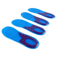 2 Paar Silikon-Einlegesohlen Weiche Stoßdämpfung Belüftete U-förmige Fersenpolsterung Sports insoles für Damen und Herren M