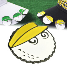 Golf Ball Hut Clip Marker Abnehmbarer Golfcap-Clip Marker für Männer und Frauen Golfer Golfzubehör Gelb