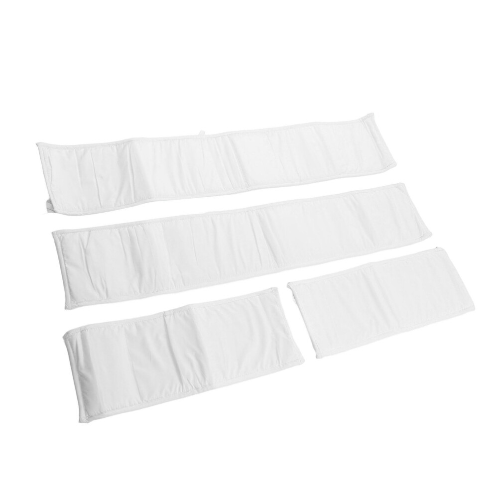 Baby Crib Rail Guard, 123.5Cm, Soft Reinforced Safety, White