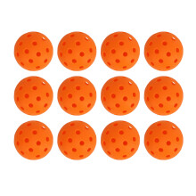 12 Stück, 74 mm, 40 Löcher, Pickleballs, PE Kunststoff, Hochelastizität, Outdoor-Löcherbälle, orange