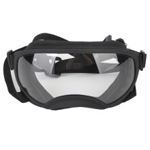 Große Hundesonnenbrille UV-Schutz Winddicht Anti-Beschlag Verstellbare Hundegoggles für Outdoor-Hunde Augenschutz Transparent