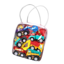 6 Stück Rückziehmotor-Spielzeugauto-Set, emailliert, stoßfest, zum Zurückziehen, Spielset für Kinder, Kleinkinder, Kinder, Einkaufswagen-LK