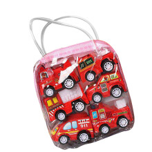 6 Stück Pull-Back-Spielzeugauto Set, emailliert, stoßfest, für Kinder, Kleinkinder, Feuerwehrauto Spielzeugset