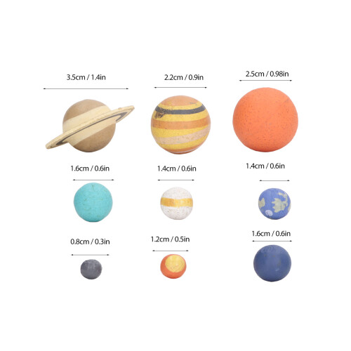Solar System PVC Model 9 Planets Space Toy Kids Learning & Desktop Decor 1