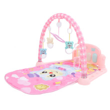 Baby-Gym-Spielmatte Baby-Aktivitätsgymnastikmatte mit Musik Bauchzeit gepolsterter Spielmatte Geschenk Pink