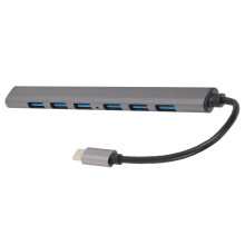 Type-C-Hub mit 5 Gbps Übertragung, aus Aluminiumlegierung, Plug & Play, Typ-C-Dockingstation für PC, Laptop und Smartphone