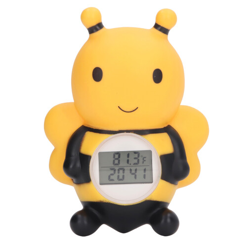 Baby Bath Thermometer Bee Shape Waterproof 0‑60C Alarm & Backlight 2