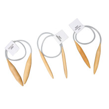 Wooden Circular Knitting Needles Set 3-Pieces, 31.5in, Assorted Sizes