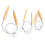 Wooden Circular Knitting Needles Set 3-Pieces, 31.5in, Assorted Sizes 8