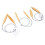 Wooden Circular Knitting Needles Set 3-Pieces, 31.5in, Assorted Sizes 10