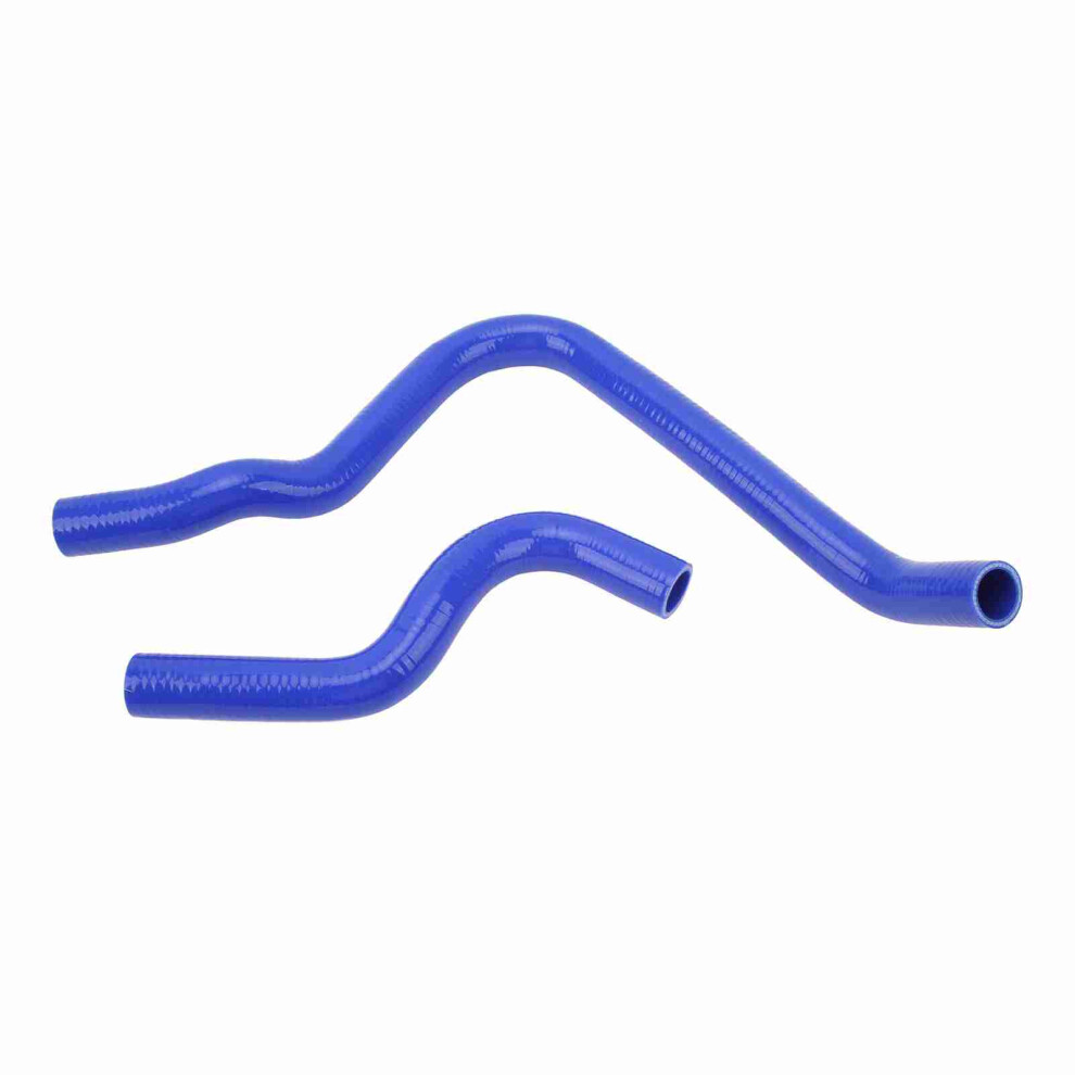 2Pcs Silicone Radiator Coolant Hose Tube Kit Blue 9121376256783