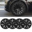 4 Pcs 19 Inch Wheel Hub Cap Matte Black Wheel 11