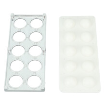 Ravioli Maker Presse mit 10 Löchern, aus eisenbeschichtetem ABS, langlebiger quadratischer Ravioliextruder für die Heimküche, silber