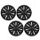 4 Pcs 19 Inch Wheel Hub Cap Matte Black Wheel 3